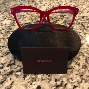Tom Ford Red Cat-Eye Glasses